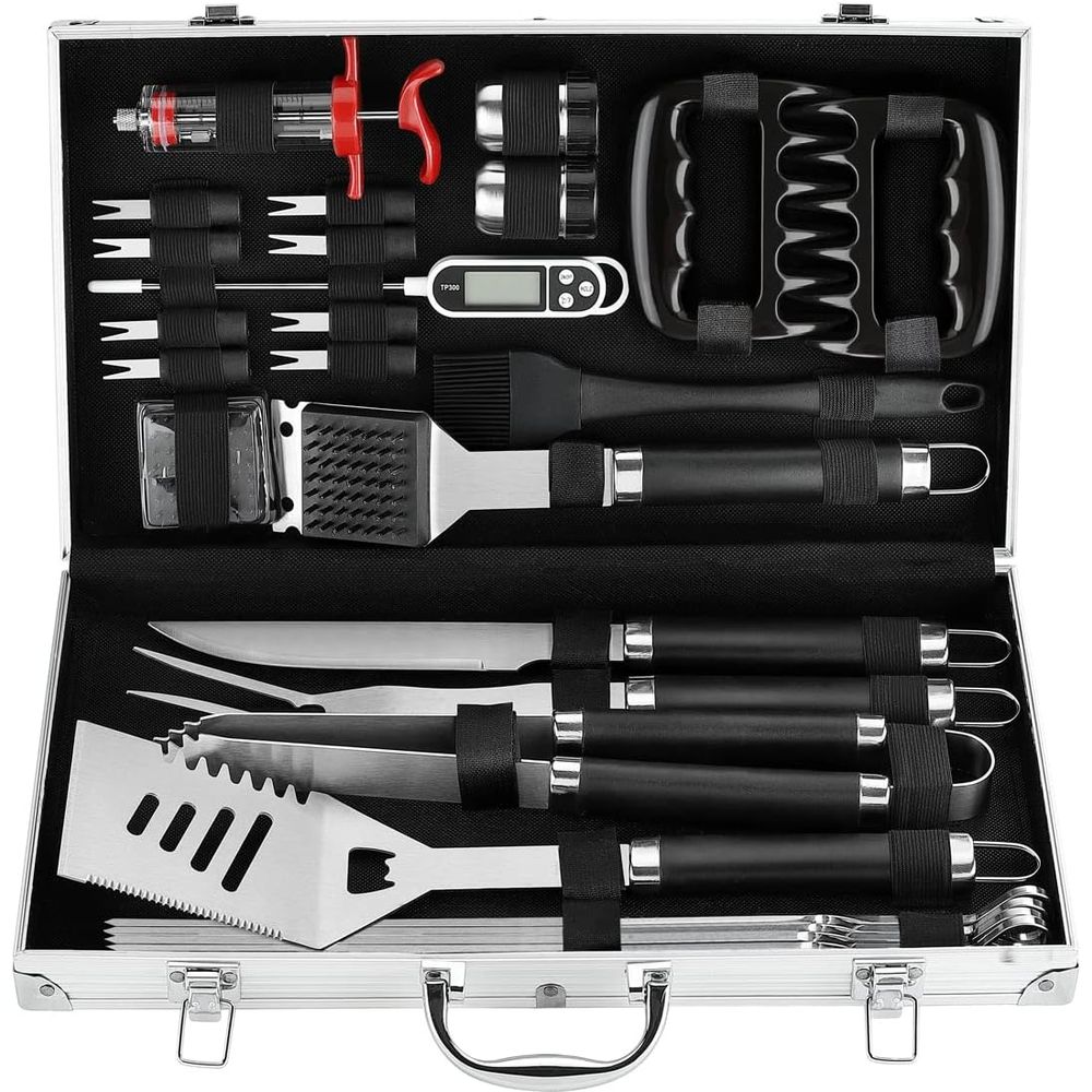 Meat Thermometer Camp - 26 Parça Barbekü Izgara Aksesuarları Seti