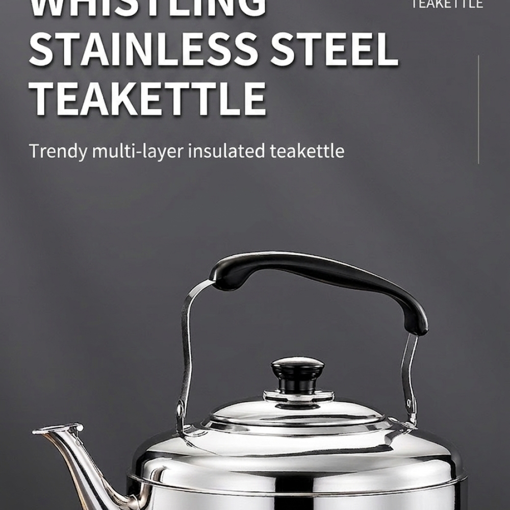 Camping Cooking Vessel - Büyük Kapasiteli Islık Çalan Çaydanlık Dayanıklı
