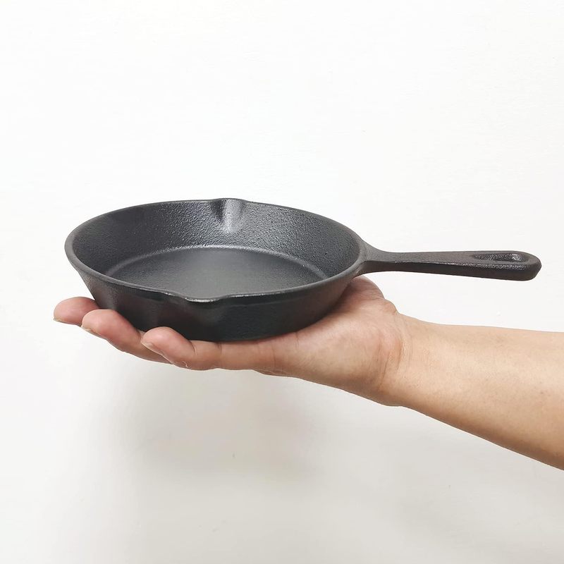 Camping Cooking Cast Iron - 6 İnç Dökme Demir Tava, Damlama