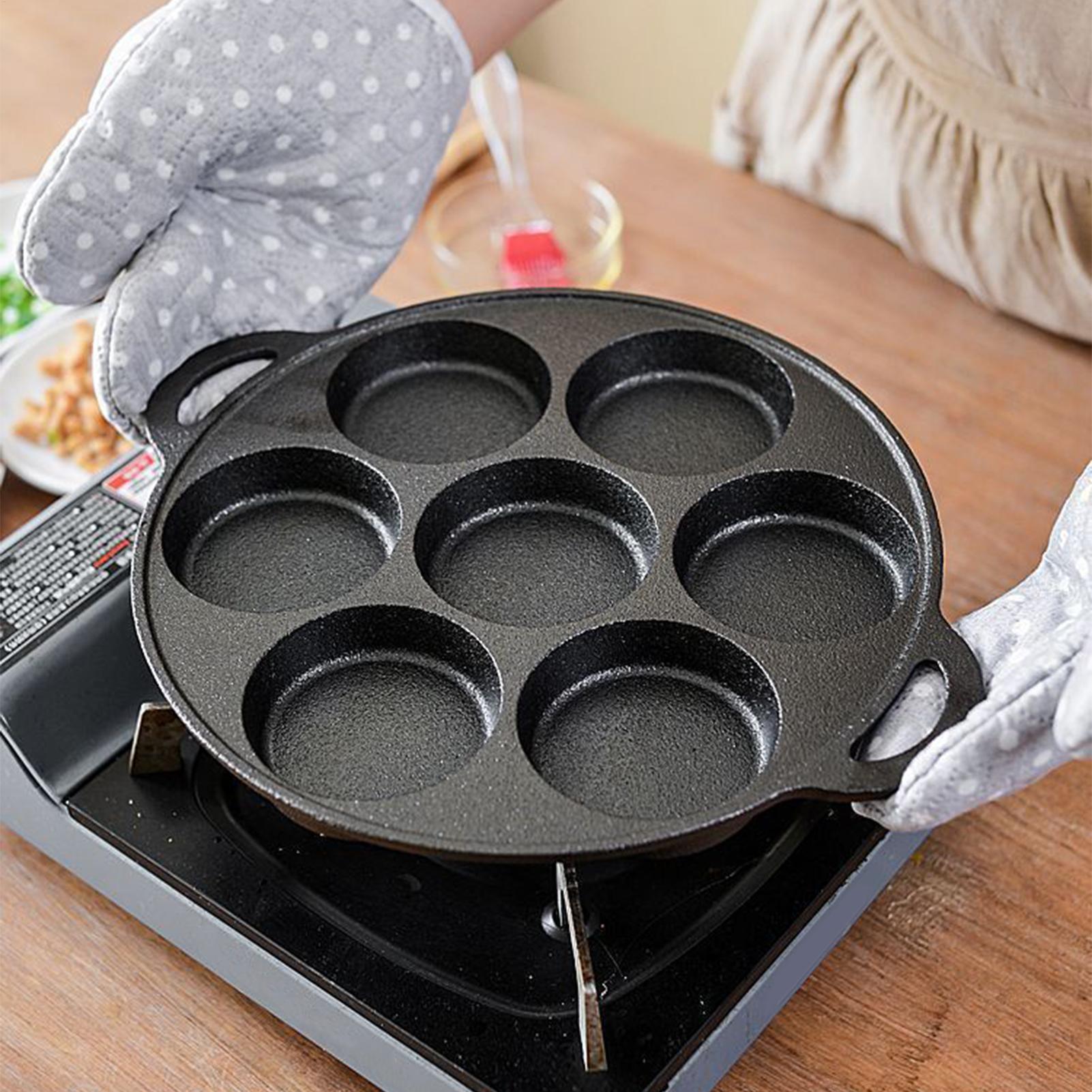 Camping Cooking Cast Iron - Yapışmaz Düz Dökme Demir Tava, Yumurta