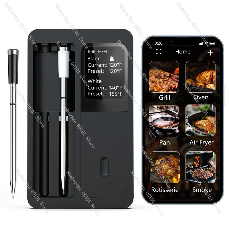 Meat Thermometer Camp - Kablosuz Bluetooth Et Termometresi, Ekranlı Dijital