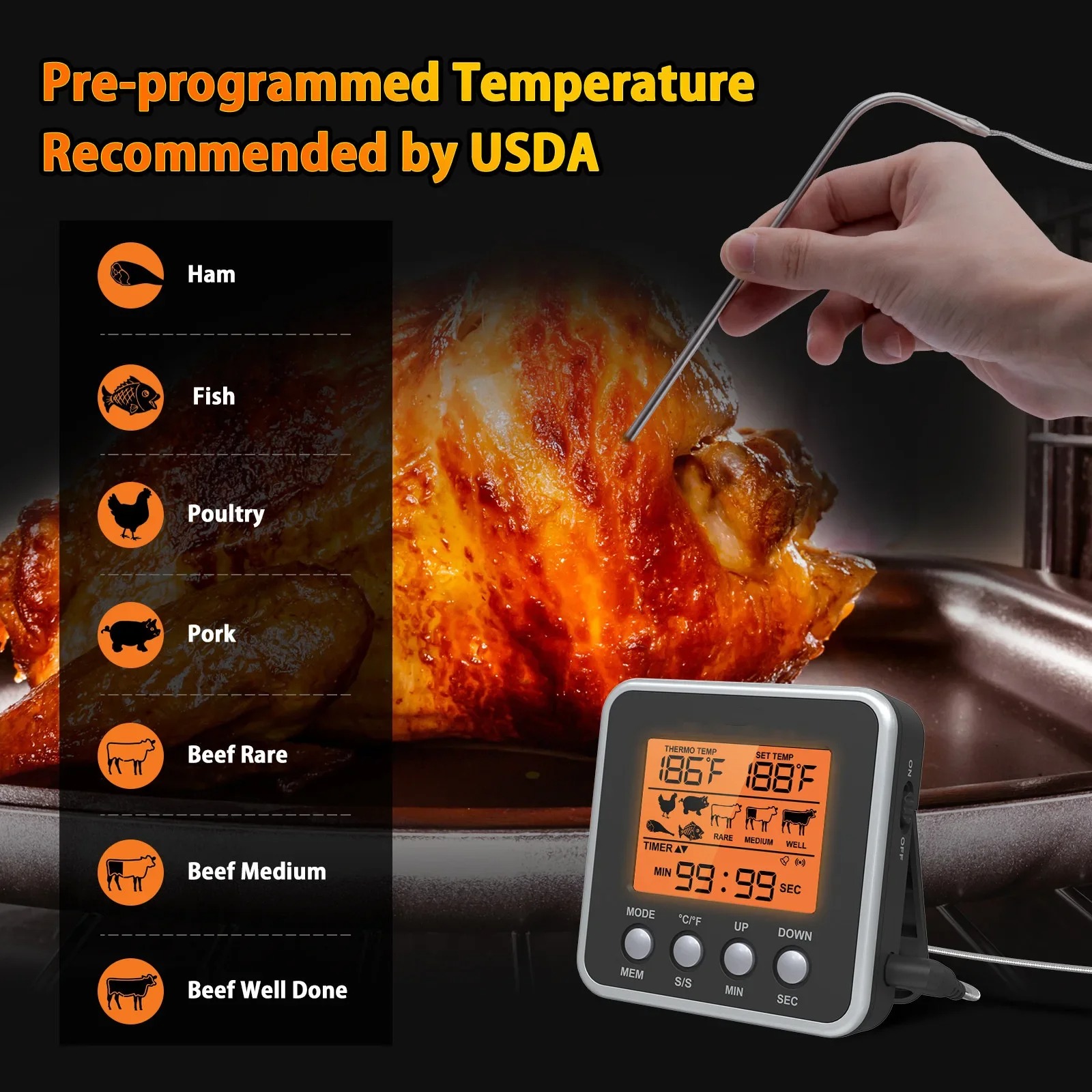 LCD Dijital Et Termometresi Me - Meat Thermometer Camp incelemesi ve fiyatı