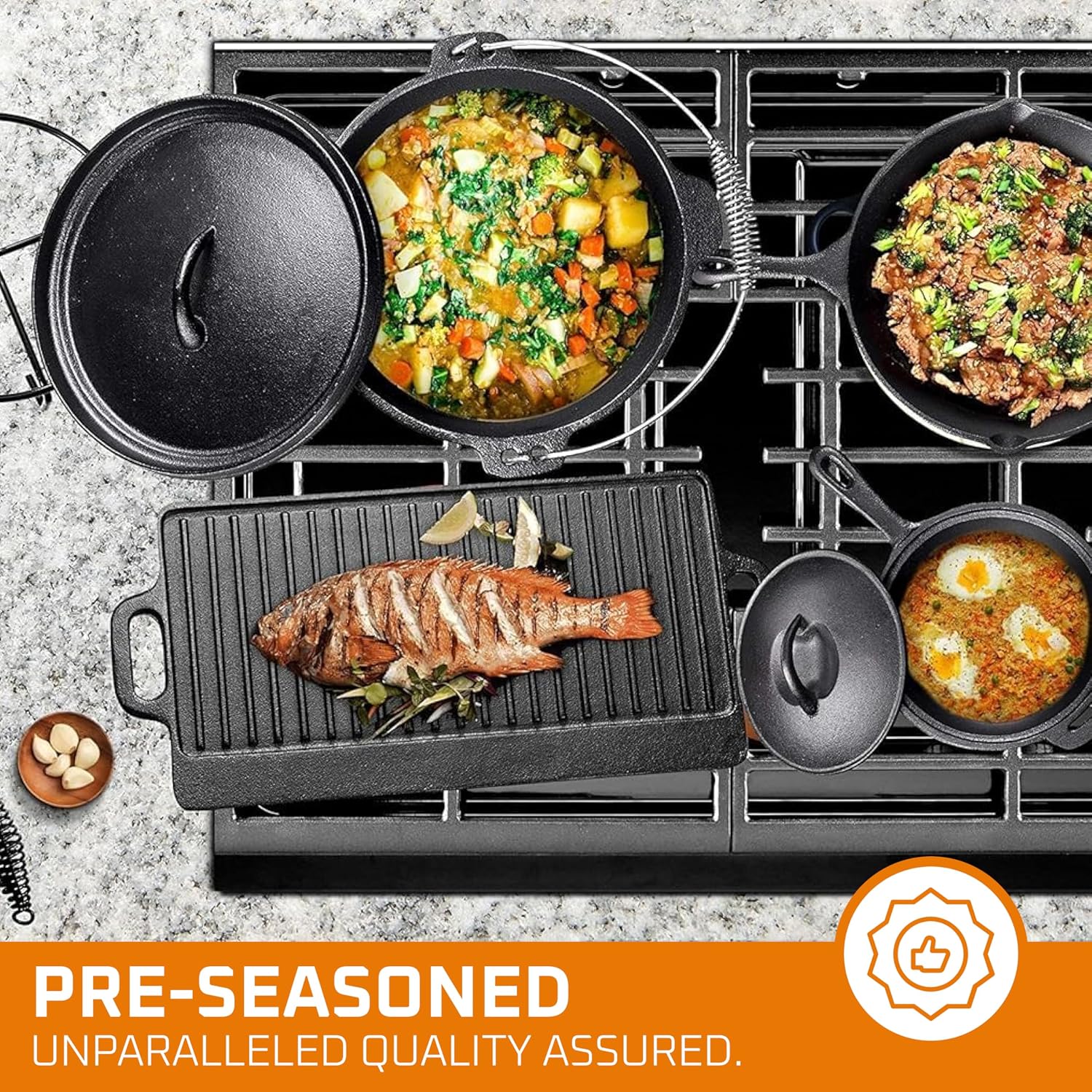 7 Parçalı Kamp Yemek Pişirme S - Camping Cooking Cast Iron incelemesi ve fiyatı
