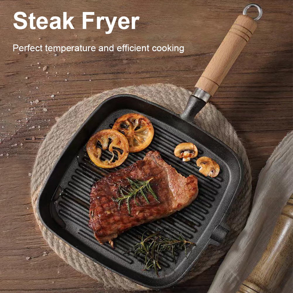 Ahşap Saplı Demir Tava Biftek  - Camping Cooking Cast Iron incelemesi ve fiyatı
